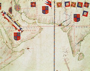 Fol.16 Mappa di Persia, Arabia e India, da un atlante, 1571